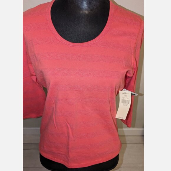 Vintage Y2K Valerie Stevens Pink Fitted Top Womens Sz S - 3/4 Sleeve NWT - Picture 1 of 4